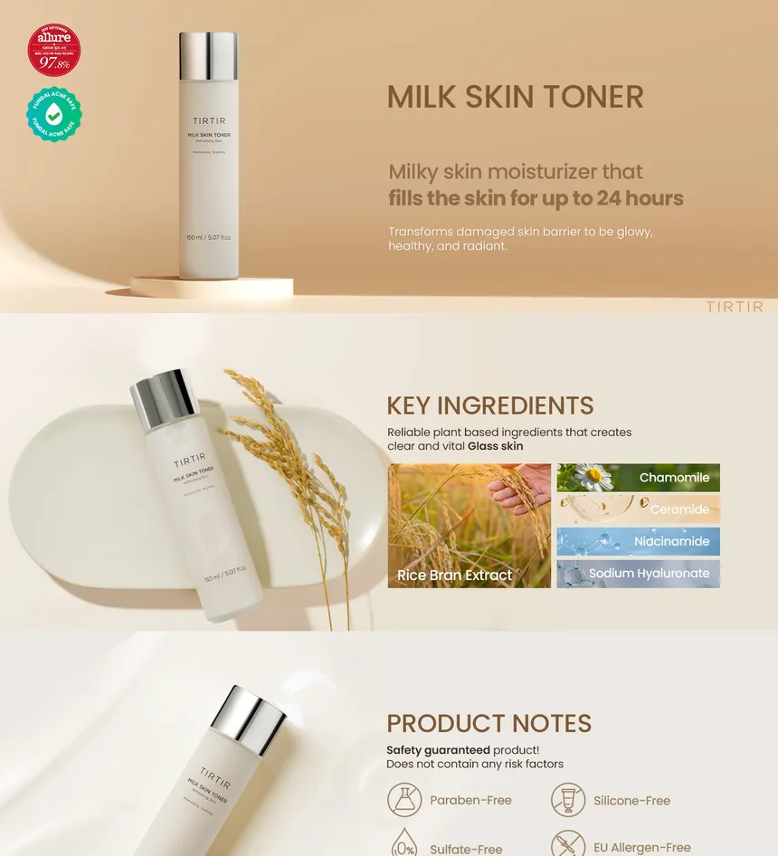 Milk Skin Toner Mini - Tonique [50ml] - TIRTIR